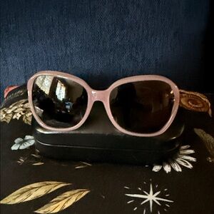 The Coach Tea Rose Sunglasses in Pink with a Gray Gradient Lens - with case!!
